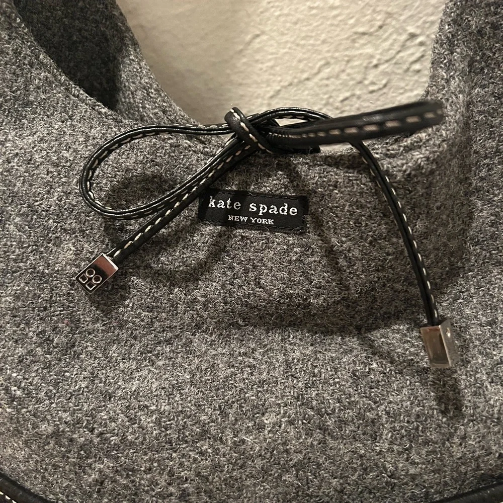 Kate Spade Gray and Black Hobo Bag Excellent Condition With COA